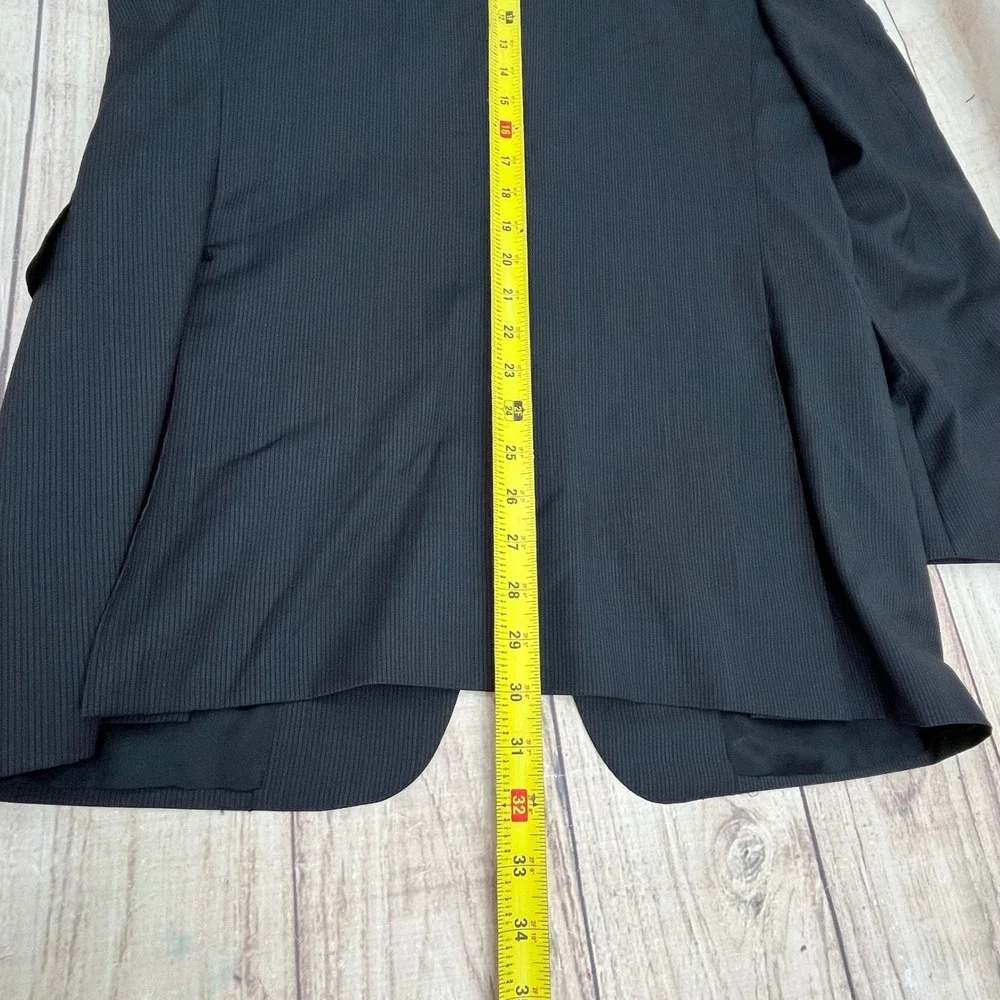 CANALI Suit Jacket Blazer Men's Charcoal Pinstripe 100%Wool Water Resistant 40US - Picture 10 of 11